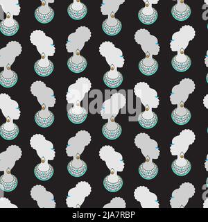 Afroamerikanische abstrakte Frau nahtloses Muster. Gefühlvolle Mode Frauen Hintergrund. Tribal-Qualität. Stock Vektor