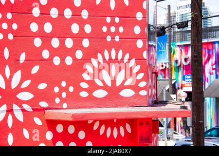 Städtische Kunstmalerei in Wynwood District oder Community, Miami, Florida, Spanien Stockfoto