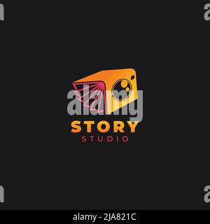 Moderne Logo Fotografie Studio Illustration Stock Vektor