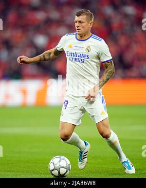 Toni Kroos von Real Madrid während des UEFA Champions League Finales im Stade de France, Paris. Bilddatum: Samstag, 28. Mai 2022. Stockfoto