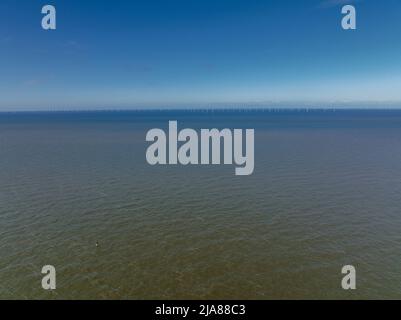 Rhyl Sea Front Seaside Lufttrohne aus der Luft Fotos Fotos Fotografie Stockfoto
