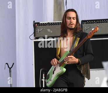 Greta Van Fleet - Sam Kiszka tritt während der BottleRock Napa Valley 2022 auf der Napa Valley Expo am 27. Mai 2022 in Napa, Kalifornien, auf. Foto: Casey Flanigan/imageSPACE/Sipa USA Stockfoto