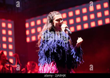 Verona, Italien. 28. Mai 2022. Die italienische Sängerin Elisa alias als Elisa Toffoli während seiner Live-Konzerte in der Arena di Verona, für Back to the Future Tour 2022 im Heros Festival 2022 Credit: Roberto Tommasini/Alamy Live News Stockfoto