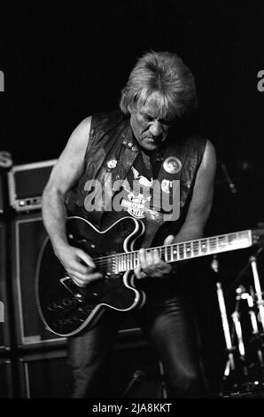 Alvin Lee (geboren Graham Anthony Barnes; 19. Dezember 1944 C 6. März 2013) war ein englischer Sänger und Gitarrist, am besten bekannt als der Leadsänger und Leadgitarrist der Blues-Rock-Band Ten Years After,Foto Kazimierz Jurewicz Stockfoto