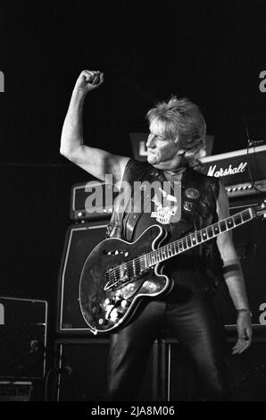 Alvin Lee (geboren Graham Anthony Barnes; 19. Dezember 1944 C 6. März 2013) war ein englischer Sänger und Gitarrist, am besten bekannt als der Leadsänger und Leadgitarrist der Blues-Rock-Band Ten Years After,Foto Kazimierz Jurewicz Stockfoto