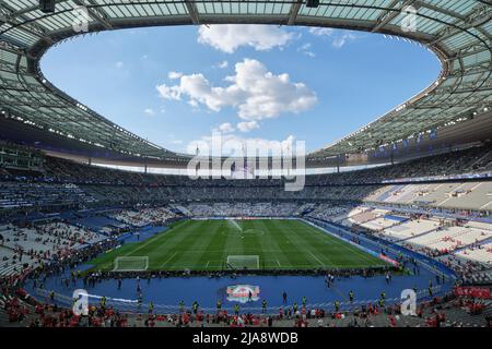 Paris, Frankreich. 28.. Mai 2022. Das am 28. Mai 2022 aufgenommene Foto zeigt das Stade de France vor dem Finale der UEFA Chamiopns League zwischen Real Madrid und Liverpool in Paris, Frankreich. Quelle: Meng Dingbo/Xinhua/Alamy Live News Stockfoto