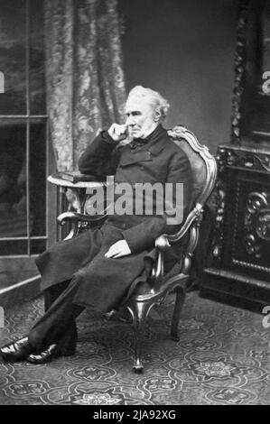 Dr. Stephen Lushington (1782-1873), britischer Anwalt, Mitglied des Parlaments und Aktivist für die Abschaffung der Sklaverei, in einem Porträt von Maull & Polyblank, c1870. Stockfoto