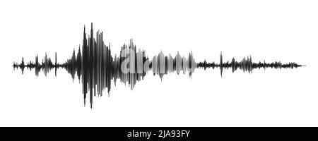 Seismograph-Messung oder Lie-Detektor-Grafik. Seismische Messungen mit Datensatz. Vektorgrafik isoliert auf weißem Hintergrund Stock Vektor