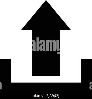 Flaches Upload-Symbol. Vektorsymbol für das Internet. Bearbeitbarer Vektor. Stock Vektor