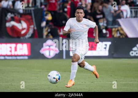 Toronto, Ontario, Kanada. 28.. Mai 2022. Jairo Torres (7) in Aktion während des MLS-Spiels zwischen dem FC Toronto und dem FC Chicago Fire. Das Spiel endete 3-2 für den FC Toronto. (Bild: © Angel Marchini/ZUMA Press Wire) Stockfoto