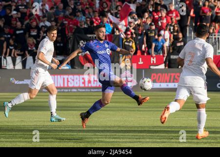 Toronto, Ontario, Kanada. 28.. Mai 2022. Jesus Jimenez (9) in Aktion während des MLS-Spiels zwischen dem FC Toronto und dem FC Chicago Fire. Das Spiel endete 3-2 für den FC Toronto. (Bild: © Angel Marchini/ZUMA Press Wire) Stockfoto