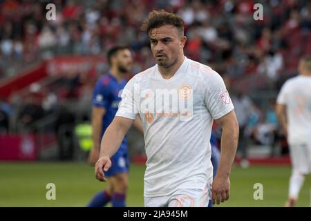 Toronto, Ontario, Kanada. 28.. Mai 2022. Xherdan Shaqiri (10) in Aktion während des MLS-Spiels zwischen dem FC Toronto und dem FC Chicago Fire. Das Spiel endete 3-2 für den FC Toronto. (Bild: © Angel Marchini/ZUMA Press Wire) Stockfoto