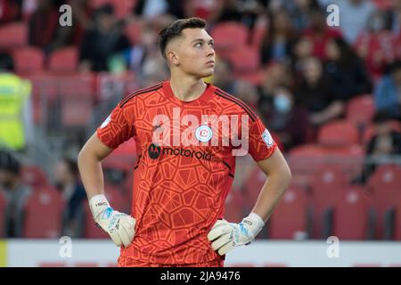 Toronto, Ontario, Kanada. 28.. Mai 2022. Gabriel Slonina (1) in Aktion während des MLS-Spiels zwischen dem FC Toronto und dem FC Chicago Fire. Das Spiel endete 3-2 für den FC Toronto. (Bild: © Angel Marchini/ZUMA Press Wire) Stockfoto