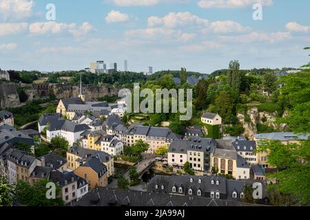 Luxemburg-Stadt, Mai 2022. Panoramablick auf die Stadt Stockfoto