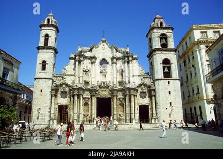 Catedral de San Cristobal, Kathedrale von Havanna am Cathedral Plaza, historische Altstadt von Havanna, Kuba, Karibik Stockfoto