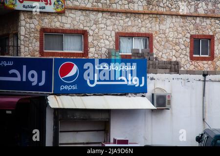 Tägliches Leben entlang der Straßen von Amman Stockfoto