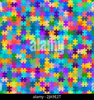 Nahtlose bunte Muster mit Puzzles, Puzzle, Kinder Muster Hintergrund Stock Vektor
