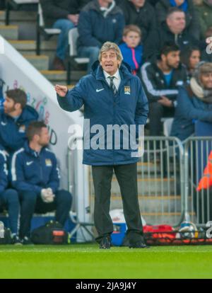 Manchester City Manager Manuel Pellegrini 2014 Stockfoto