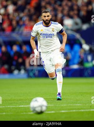 Karim Benzema von Real Madrid während des UEFA Champions League Finales im Stade de France, Paris. Bilddatum: Samstag, 28. Mai 2022. Stockfoto