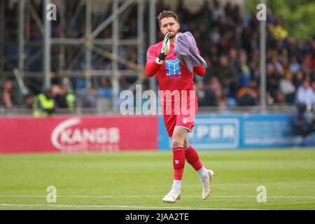 Solihull, Großbritannien. 29.. Mai 2022. Joe McDonnell #18 von Solihull Moors applaudiert am 5/29/2022 den Fans in Solihull, Großbritannien. (Foto von Gareth Evans/News Images/Sipa USA) Quelle: SIPA USA/Alamy Live News Stockfoto