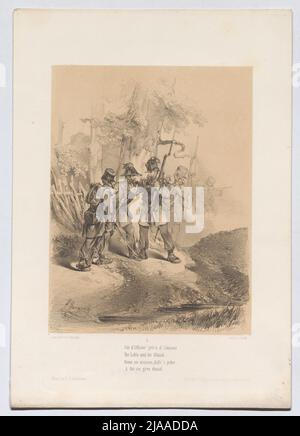 'Szene / aus der/Italienischen Kampagne / (...)' (1848/49), Blatt 1. Franz Gerasch (1826-1906), Lithographie, Johann Rauh (1803-1863), Drucker, Leopold Theodor Neumann (1804-1876), Verleger Stockfoto