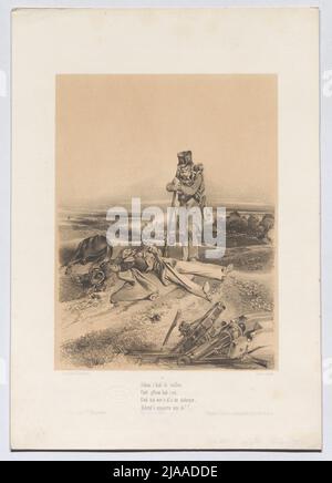 'Szene / aus der/Italienischen Kampagne / (...)' (1848/49), Blatt 5. Franz Gerasch (1826-1906), Lithographie, Johann Rauh (1803-1863), Drucker, Leopold Theodor Neumann (1804-1876), Verleger Stockfoto