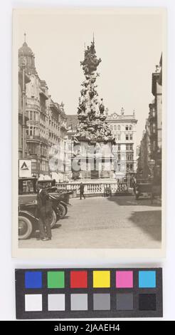 Wien I., Pestsäule am Graben, erbaut 1693 von Fischer von Erlach. Postcard Industry AG, Wien (Postiag), Produzent Stockfoto