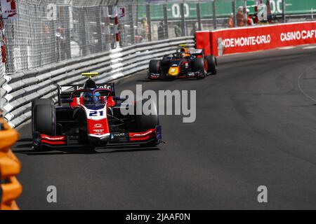 21 WILLIAMS Calan (aus), Trident, Dallara F2, Aktion während des 5.. Rennens der FIA Formel-2-Meisterschaft 2022 auf dem Circuit de Monaco, vom 27. Bis 29. Mai 2022 in Monte-Carlo, Monaco - Foto: Xavi Bonilla / Dutch Photo Agency/DPPI/LiveMedia Stockfoto