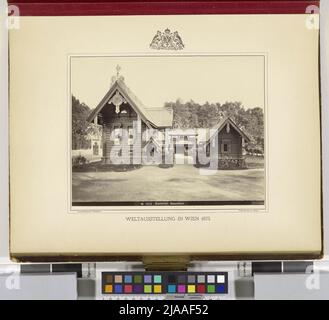 Album 'Weltausstellung in Wien 1873': Russisches Bauernhaus (Nr. L 1354, S. Oscar Kramer (1835-1892), Fotograf, Wiener Fotoverband, Verlag Stockfoto