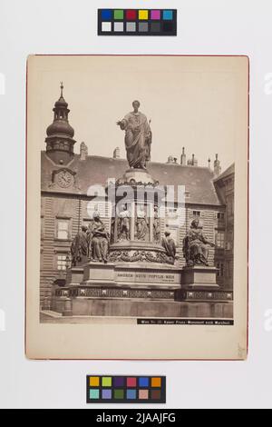 1., Burg - im Schloss (ehemals Franzenplatz) - Kaiser -Franz-Denkmal - Amalienburg (Spiel). Isidor Hatschek, Kunsthandel Stockfoto