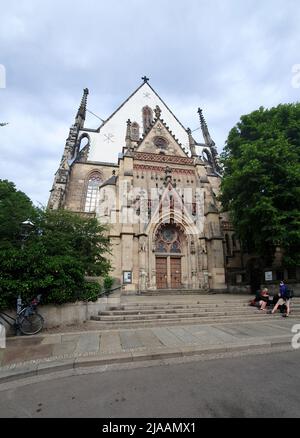 Leipziger Innenstadt und Westvorstadt, Palmengartenwehr und Clara-Zetkin-Park. Stockfoto