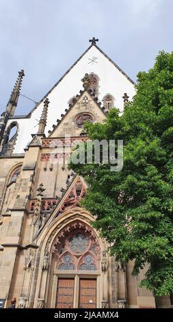 Leipziger Innenstadt und Westvorstadt, Palmengartenwehr und Clara-Zetkin-Park. Stockfoto