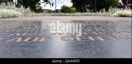 Leipziger Innenstadt und Westvorstadt, Palmengartenwehr und Clara-Zetkin-Park. Stockfoto