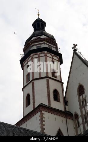 Leipziger Innenstadt und Westvorstadt, Palmengartenwehr und Clara-Zetkin-Park. Stockfoto