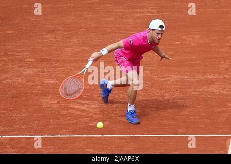 Paris, Frankreich. 29.. Mai 2022. PARIS, IF - 29.05.2022: ROLAND GARROS 2022 - Diego Schwartzman (ARG) während des Roland Garros Turniers 2022 in Paris, Frankreich. (Foto: Andre Chaco/Fotoarena) Quelle: Foto Arena LTDA/Alamy Live News Stockfoto