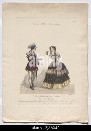 'Die Königin von Leon' von Boisselot (Kostümbild Nr. 111 zur Theaterzeitung). Andreas Geiger (1765-1856), Kupferstecher Stockfoto