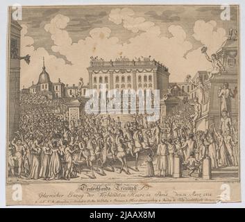 Deutschlands Triumph / glorreicher Eintritt der alliierten Armeen in Paris am 31. März 1814. 'Deutschlands Triumph / ruhmreicher Schritt in den Alliierten in Paris in Merz 31, 1814.'. Unbekannt Stockfoto