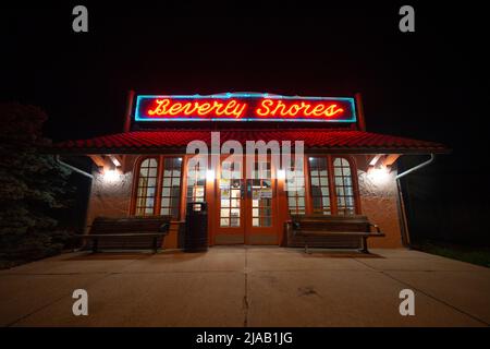 Beverly Shores Bahnhof, Indiana IN, USA Stockfoto