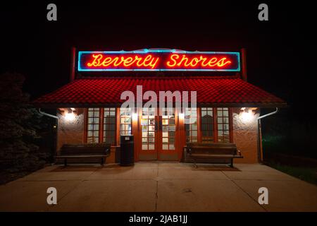 Beverly Shores Bahnhof, Indiana IN, USA Stockfoto