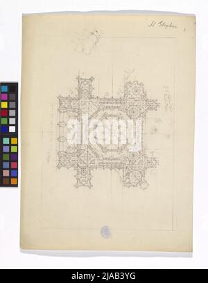 Ref.: 'Der Stephansdom in Wien'. St. Stephan, Südturm, Projektion. Georg Christoph (Christian) Wilder (1797-1855), Schublade Stockfoto