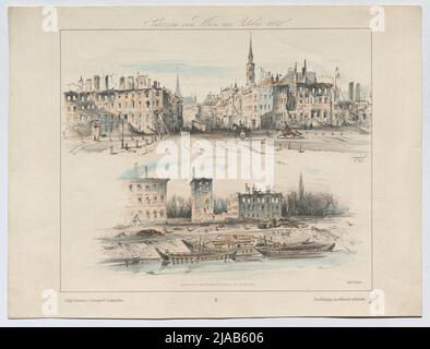 Jägerzeile. / Mack's Sugar Africanry beim Schütteln.' (Aus der Serie 'Skizzen von Wien im Oktober 1848.'). Carl Anton Goebel (auch Göbel) (1824-1899), Lithographie, Johann Rauh (1803-1863), Drucker, Anton Paternos Witwe, Verlag Stockfoto