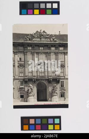 1., Burg - im Schloss (ehemals Franzenplatz) - Reichskanzlei - Übergang zur Schauflergasse. Bruno Reiffenstein (1869-1951), Fotograf Stockfoto