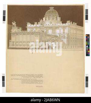 Kaiser Franz Josef-Stadtmuseum, großes Projekt, Perspektive. Otto Wagner (1841-1918), Architekt Stockfoto