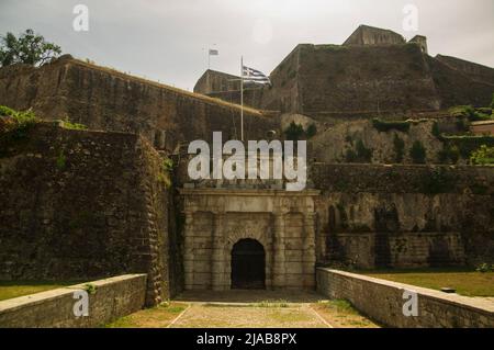 Festung Korfu Grecce Stockfoto