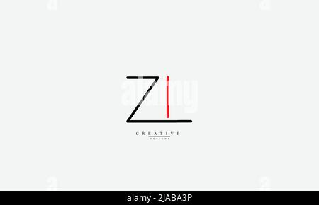 Buchstabenbuchstaben Initialen Monogramm-Logo ZL LZ Z L Stock Vektor