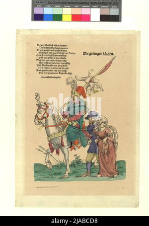 Türkische Militärführer und Soldaten aus der Zeit der Belagerung von Wien 1529: Sipahi mit Gefangenen. Albert von Camesina (1806-1881), Lithograph, nach: Hans Guldenmund (T), Holzfäller, nach: Erhard schön, Schublade Stockfoto