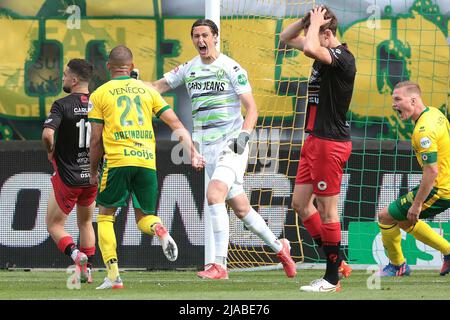 THE HAGUE - ADO Den Haag-Torwart Hugo Wentges während des niederländischen Play-offs-Finalspiels zwischen ADO Den Haag und Excelsior am 29. Mai 2022 im Cars Jeans Stadium in Den Haag, Niederlande. ANP JEROEN PUTMANS Stockfoto