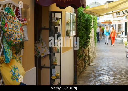 Italien, Kampanien, Ravello. StoreFront in der Stadt Ravello Stockfoto