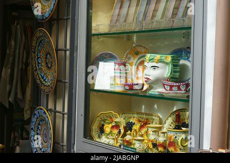 Italien, Kampanien, Ravello. StoreFront in der Stadt Ravello Stockfoto