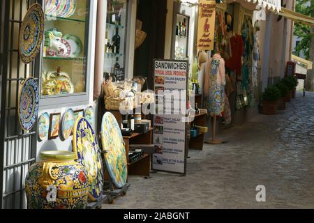 Italien, Kampanien, Ravello. StoreFront in der Stadt Ravello Stockfoto